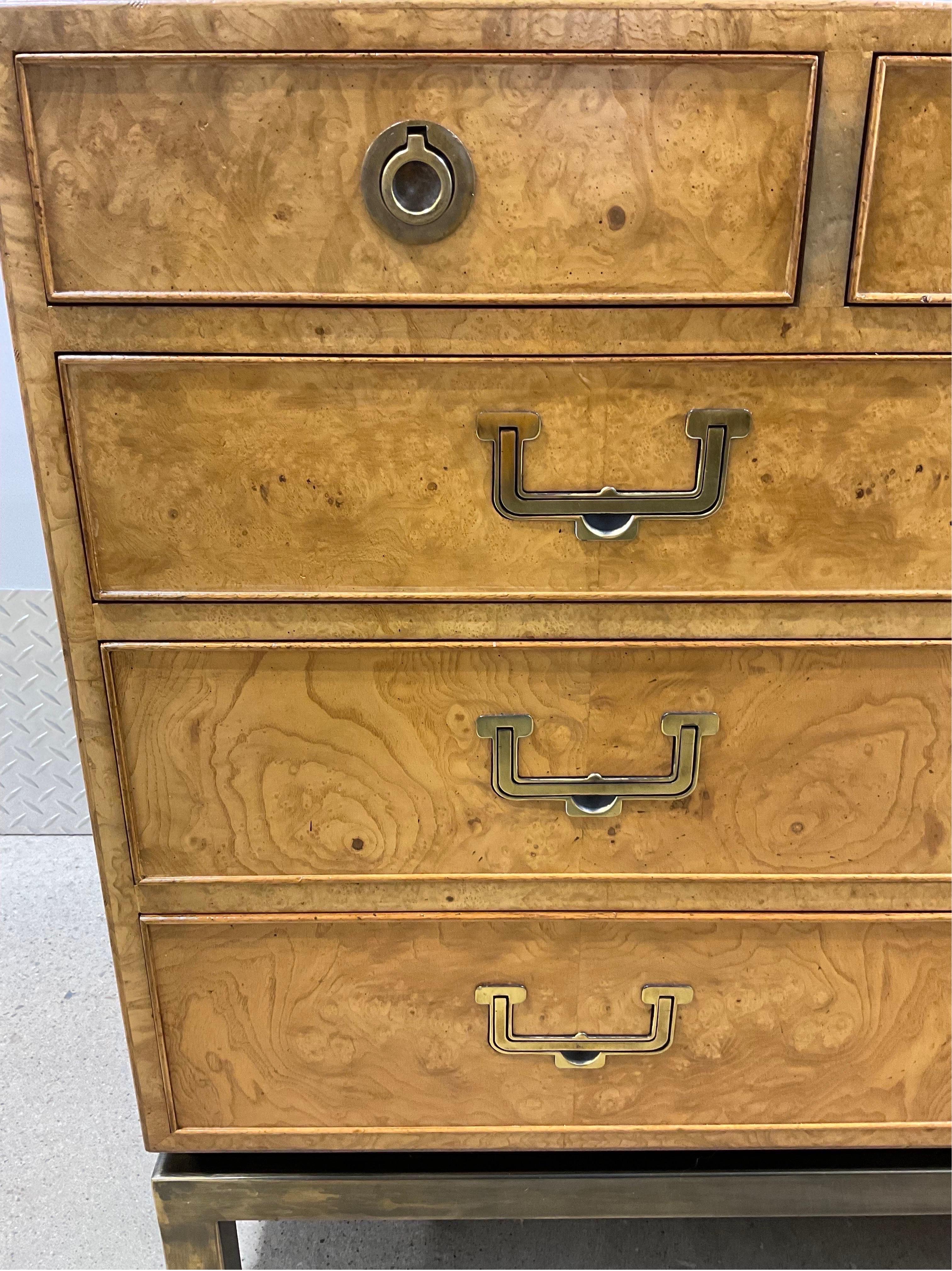 John Widdicomb Vintage Burled Bachelor Chests, a Pair For Sale 2