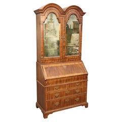 John Widdicomb Walnut Aged Mirrored Tombstone Style Georgian Secretary