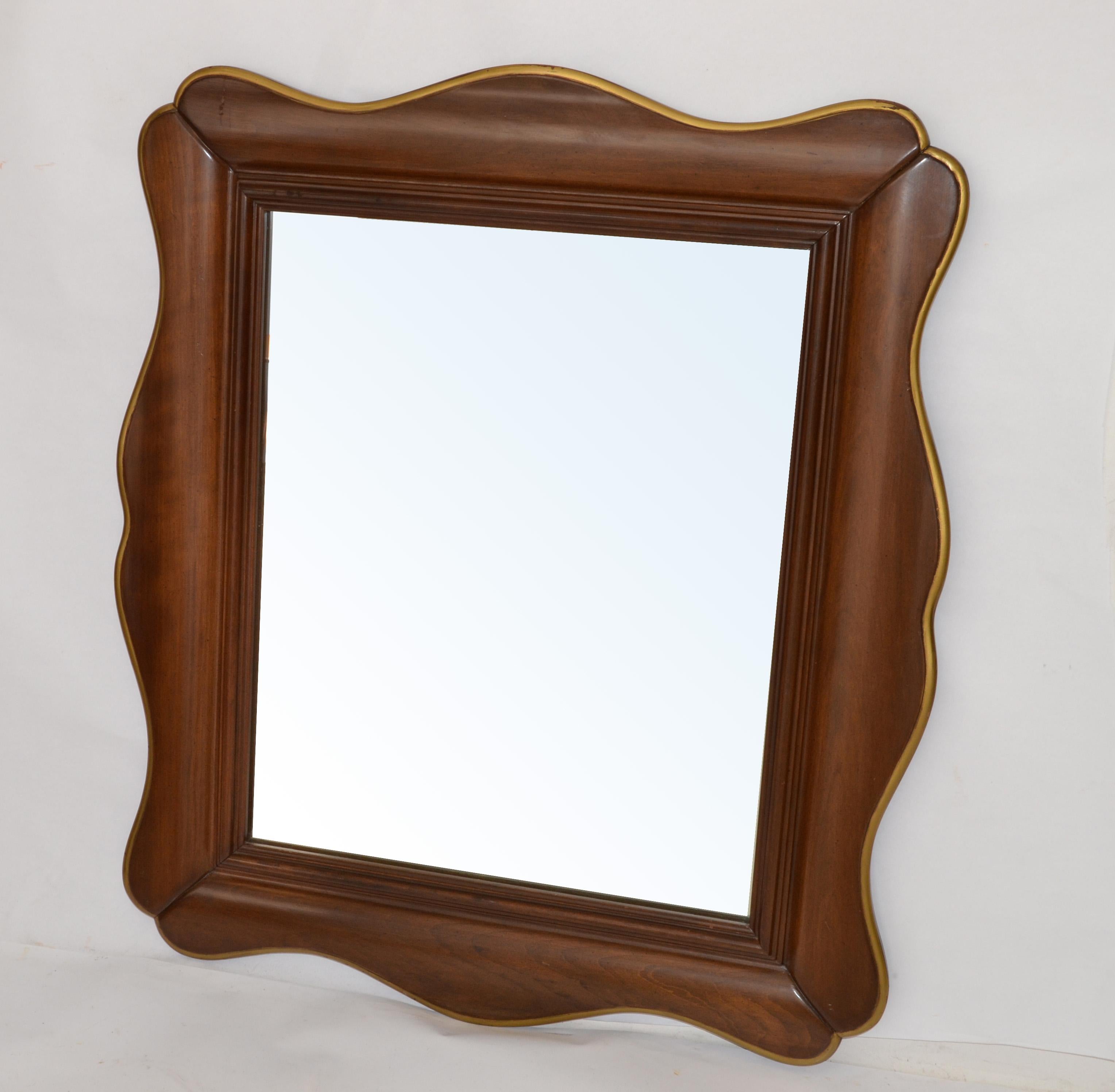 vintage scalloped mirror