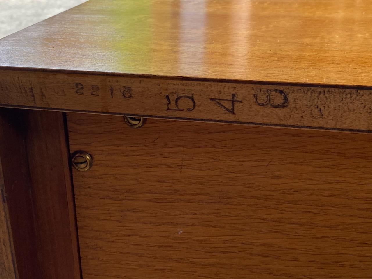 John Widdicomb Walnut Sideboard Credenza Brutalist, USA, 1960 4