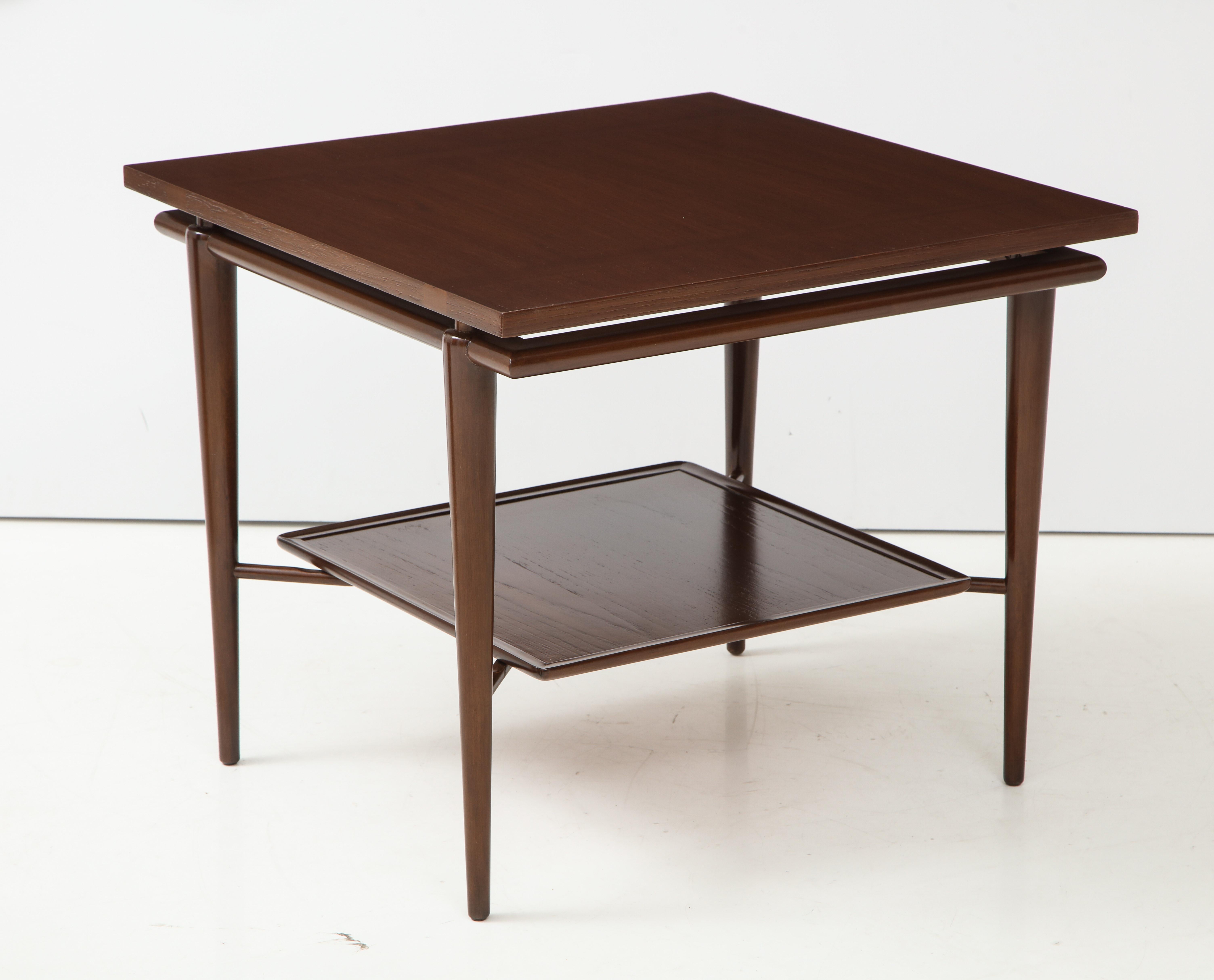 Mid-Century Modern Gibbings, John Widdicomb Walnut, Teak Side Tables