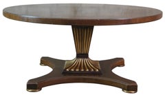 John Widdicomb WM A Berkey Italian Provincial Regency Round Walnut Coffee Table