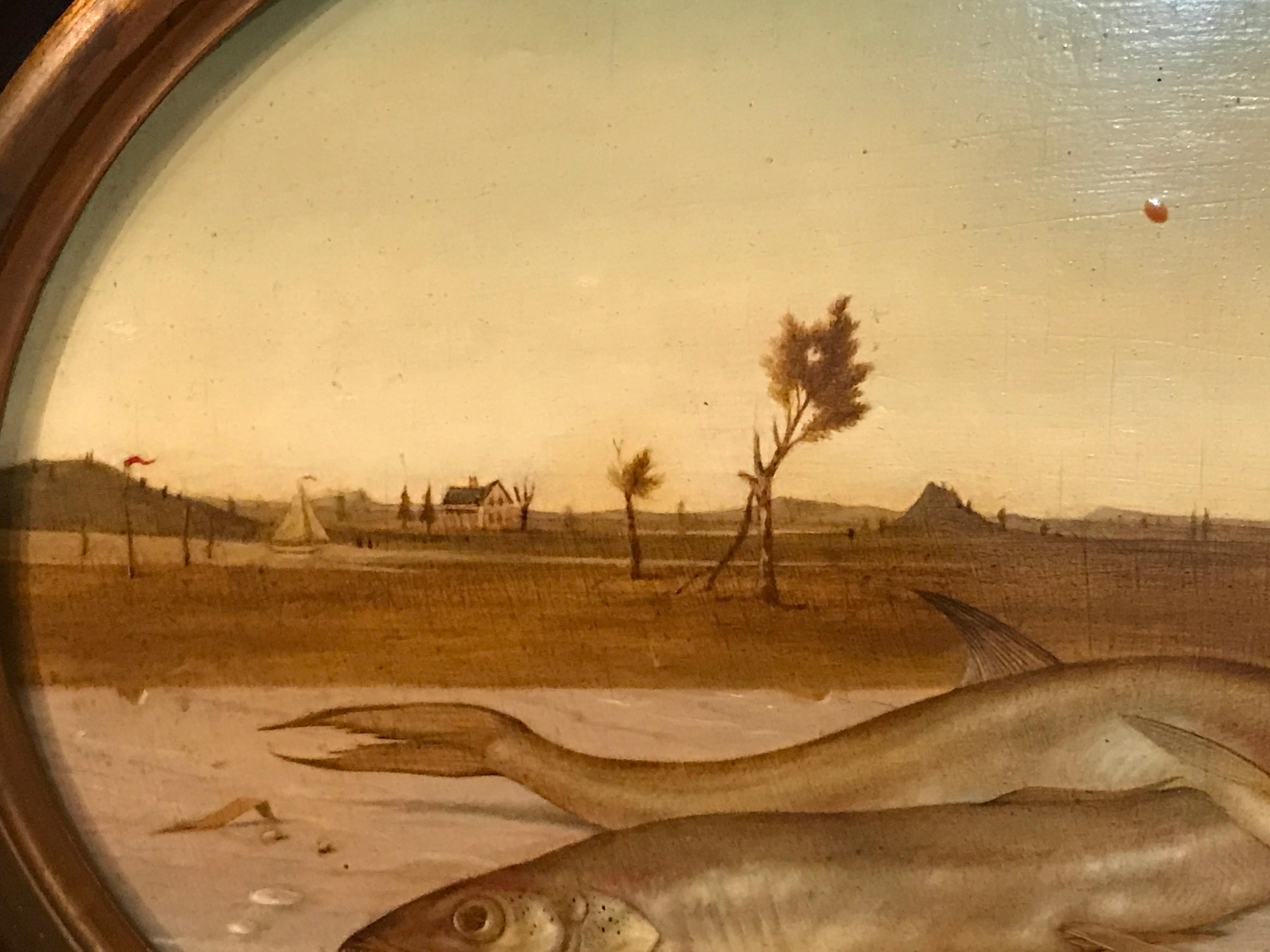 Smelts in a Landscape - Surrealist Painting by John Wilde