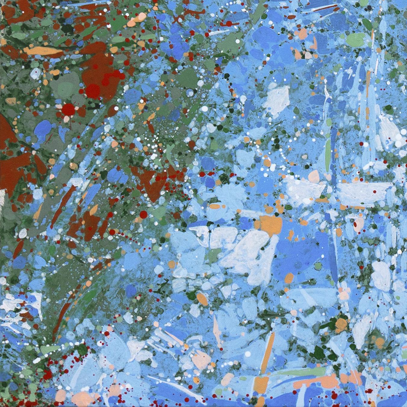 Azione astratta in blu