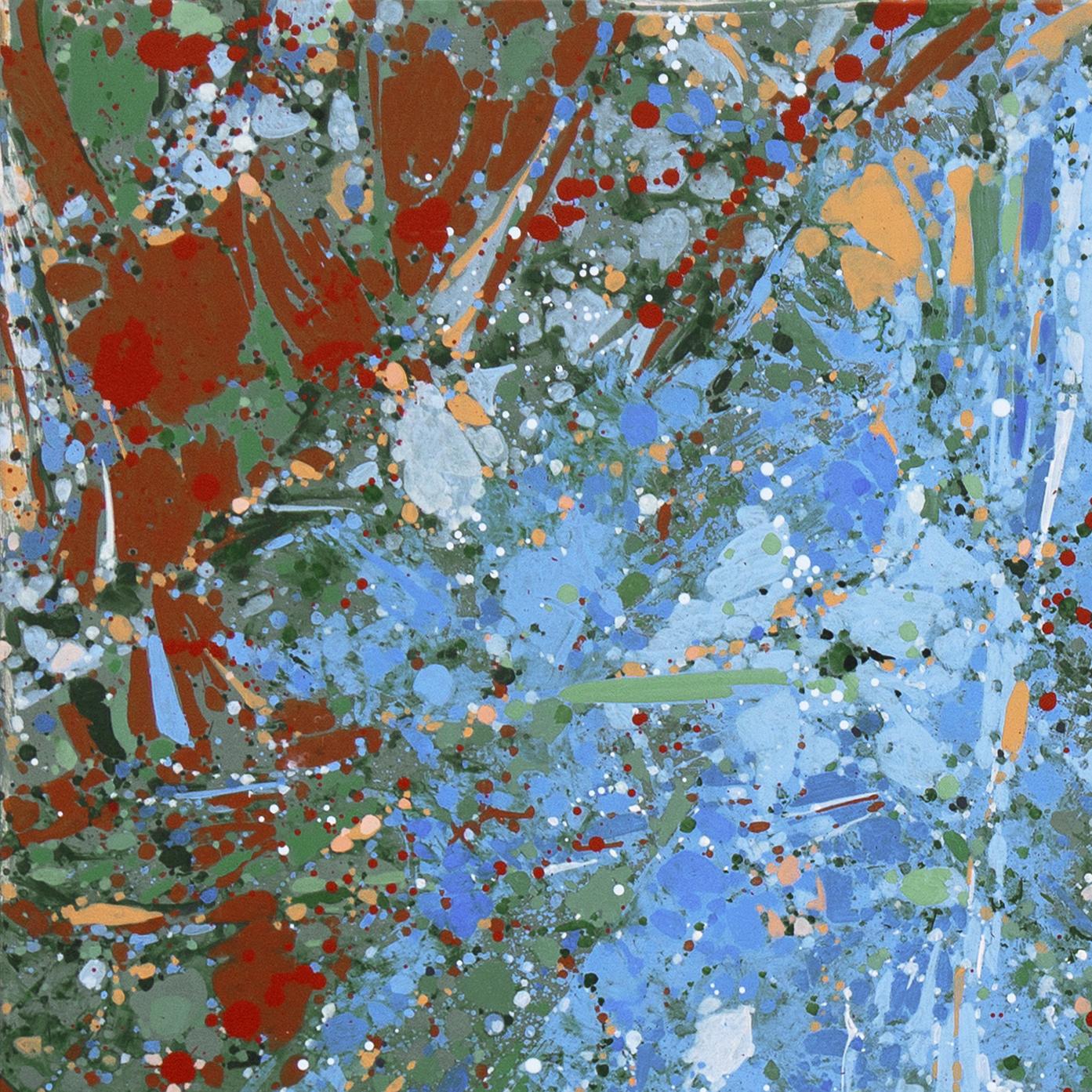 Azione astratta in blu