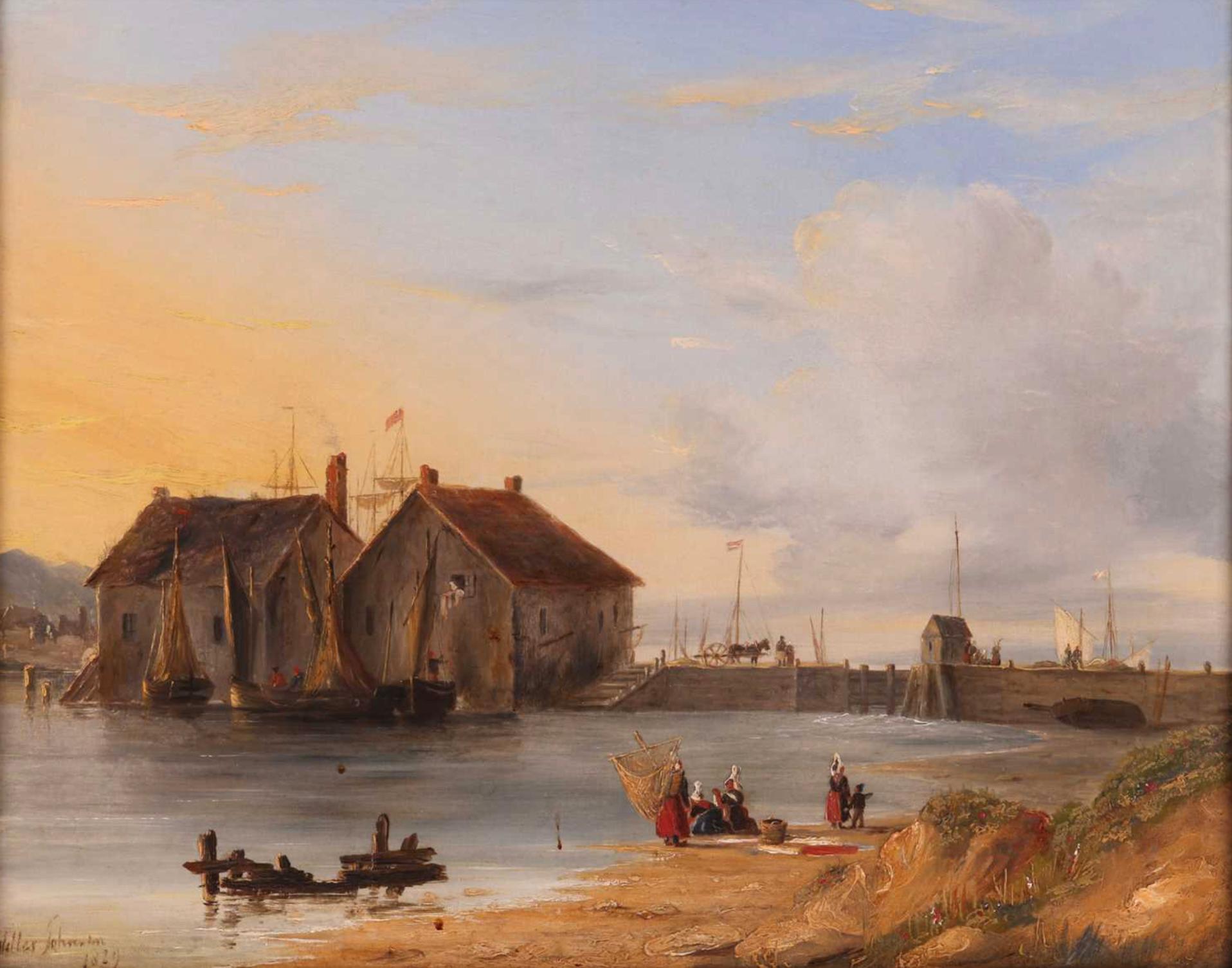 El Puerto en marea baja - Painting de John Willes Johnson 