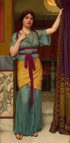 A Pompeian Lady in Blue by John William Godward