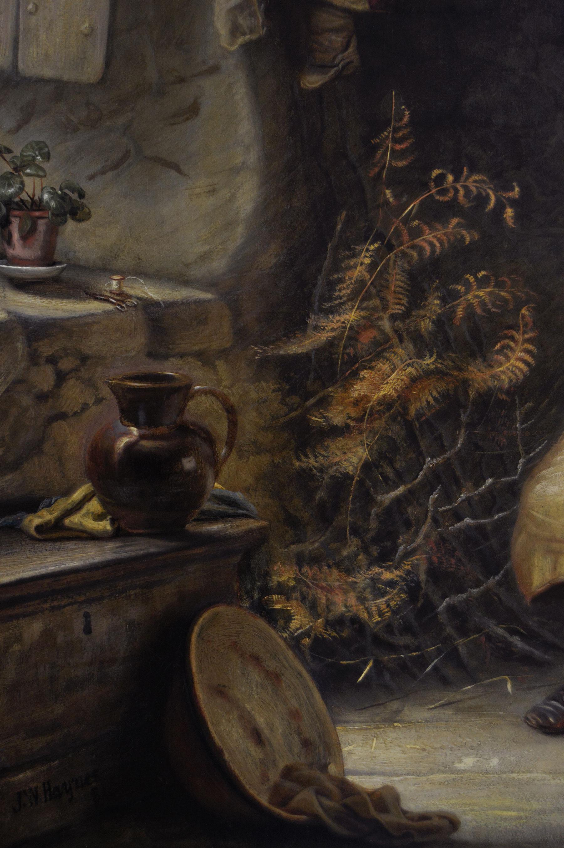 John William Haynes
Britannique, (1831-1924)
La leçon
Huile sur toile, signée et datée (18)84, transcrite au verso
Taille de l'image : 24.75 pouces x 29.5 pouces 
Dimensions, y compris le cadre : 32.75 pouces x 37.5 pouces

Une belle peinture de