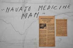 "NAVAJO MEDICINE MAN" FRAMED 26.5 X 32.5 CALFORNIA ARTIST (1904-1983)