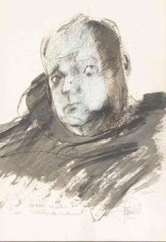 John William Mills PPRBS ARCA FRSA (1933-2023) - 1963 Mixed Media, Orson & Welles