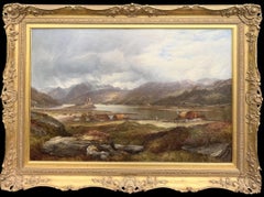 Loch Duich, Ross-shire: paesaggio antico delle Highlands scozzesi con rovine di un castello e un cottage