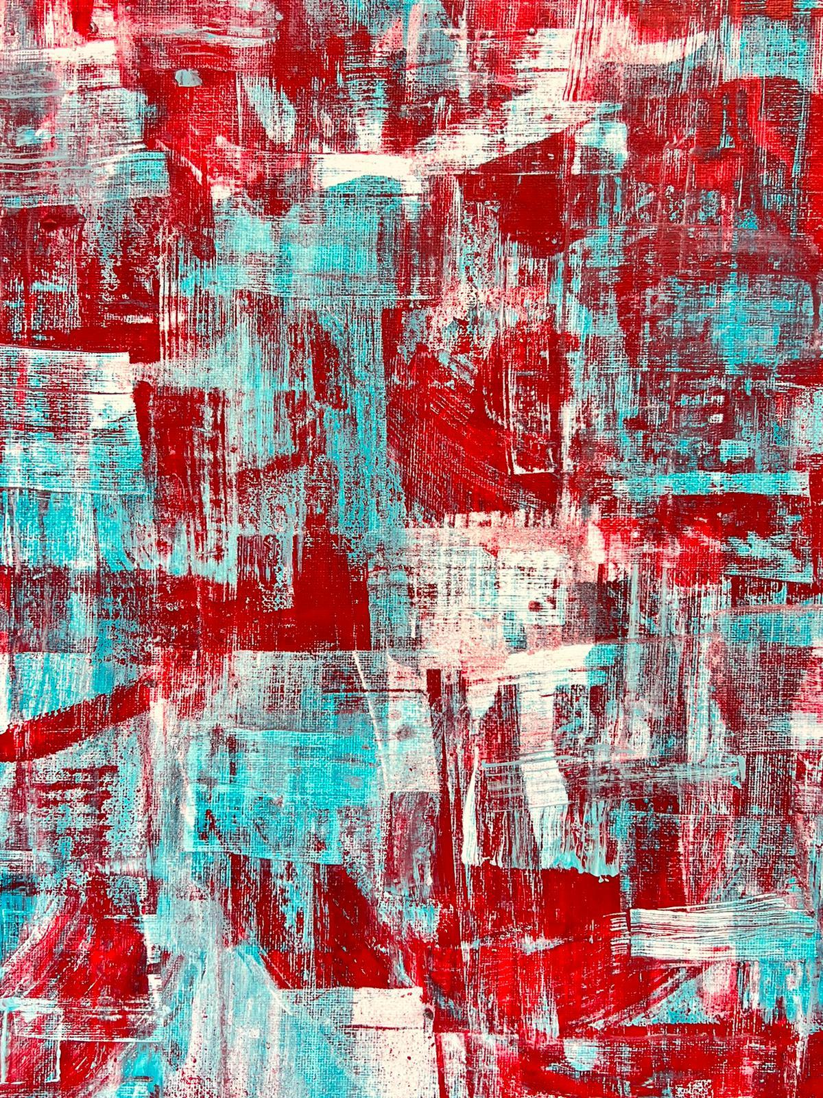Astratto
di John Williams (britannico), firmato
pittura acrilica su tela
tela: 21 x 16 pollici
ottime condizioni 

Superbo ritratto astratto moderno originale realizzato dall'emergente pittore britannico John Williams (painter). I colori blu