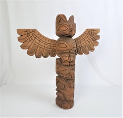 John Williams Signed Indigenous American West Coast Haida Styled Totem Pole