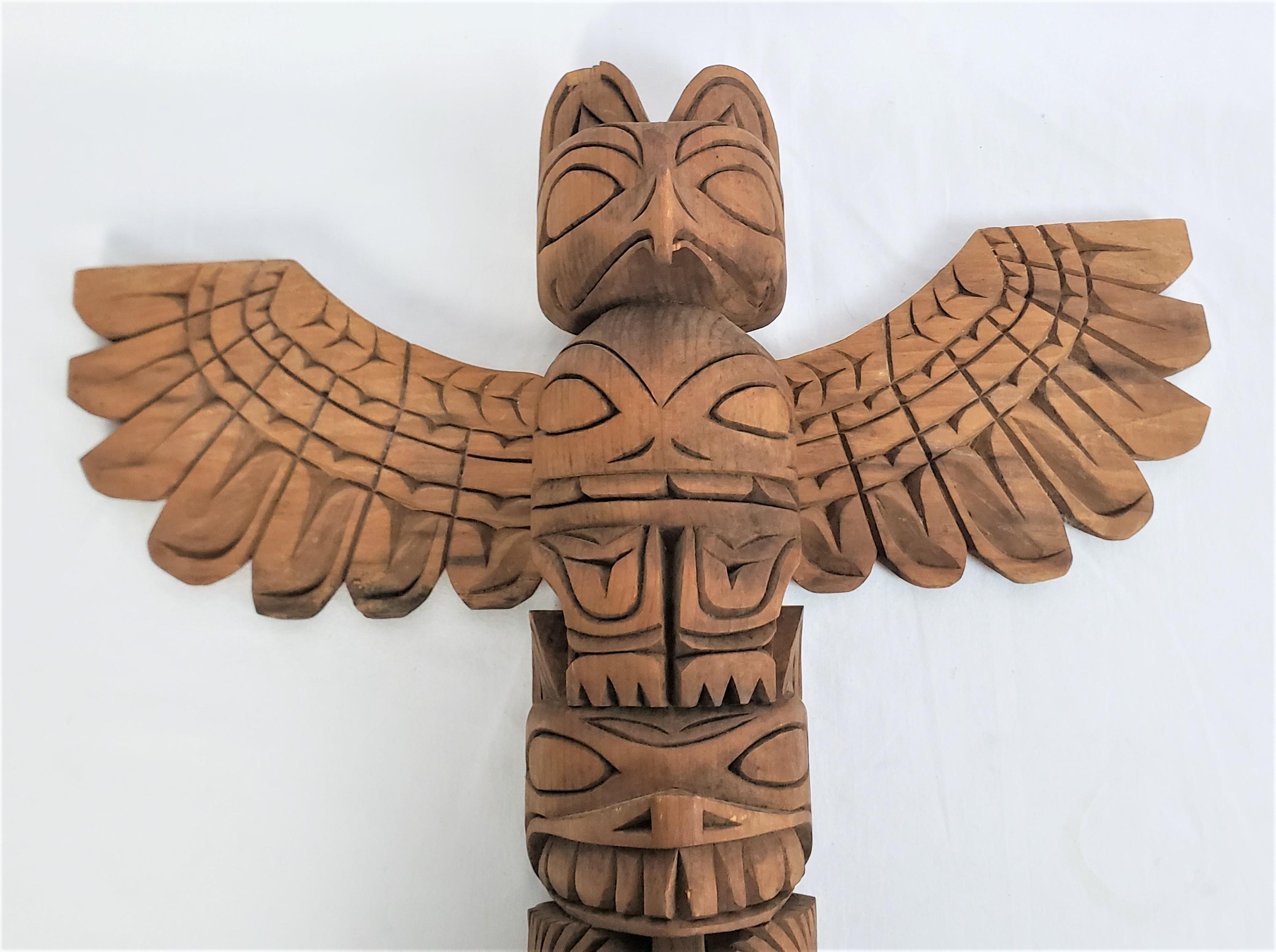 20th Century John Williams Signed Indigenous American West Coast Haida Styled Totem Pole For Sale