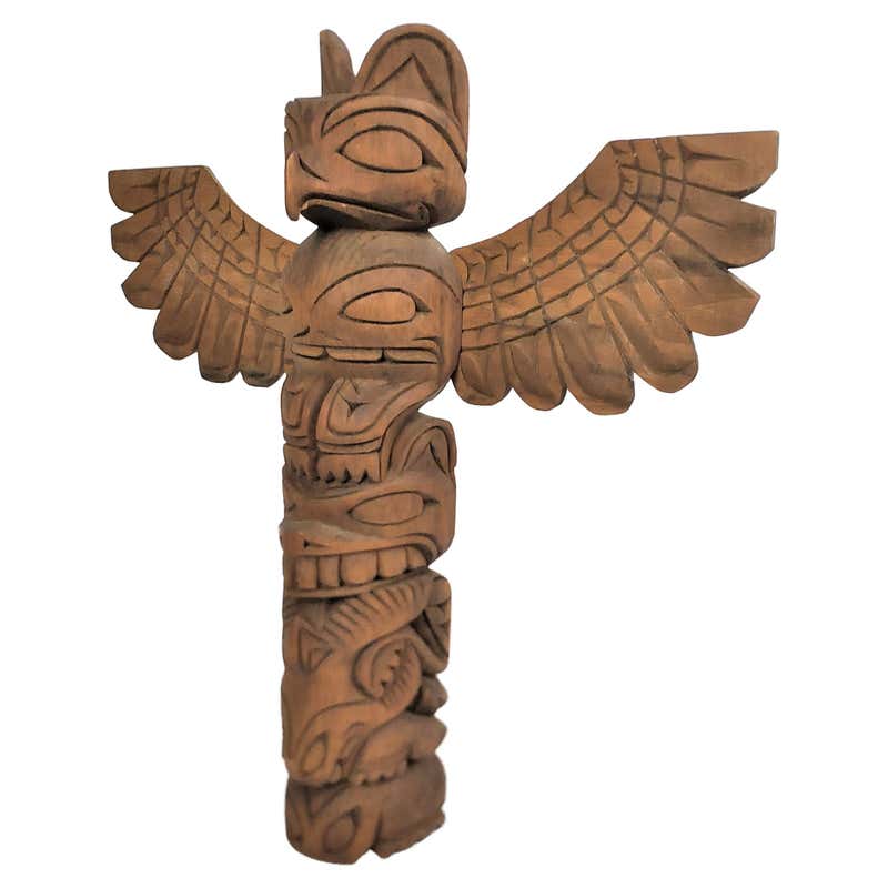 Large Tsimshian Thunderbird Totem Pole by George Mather Sr. For Sale at ...