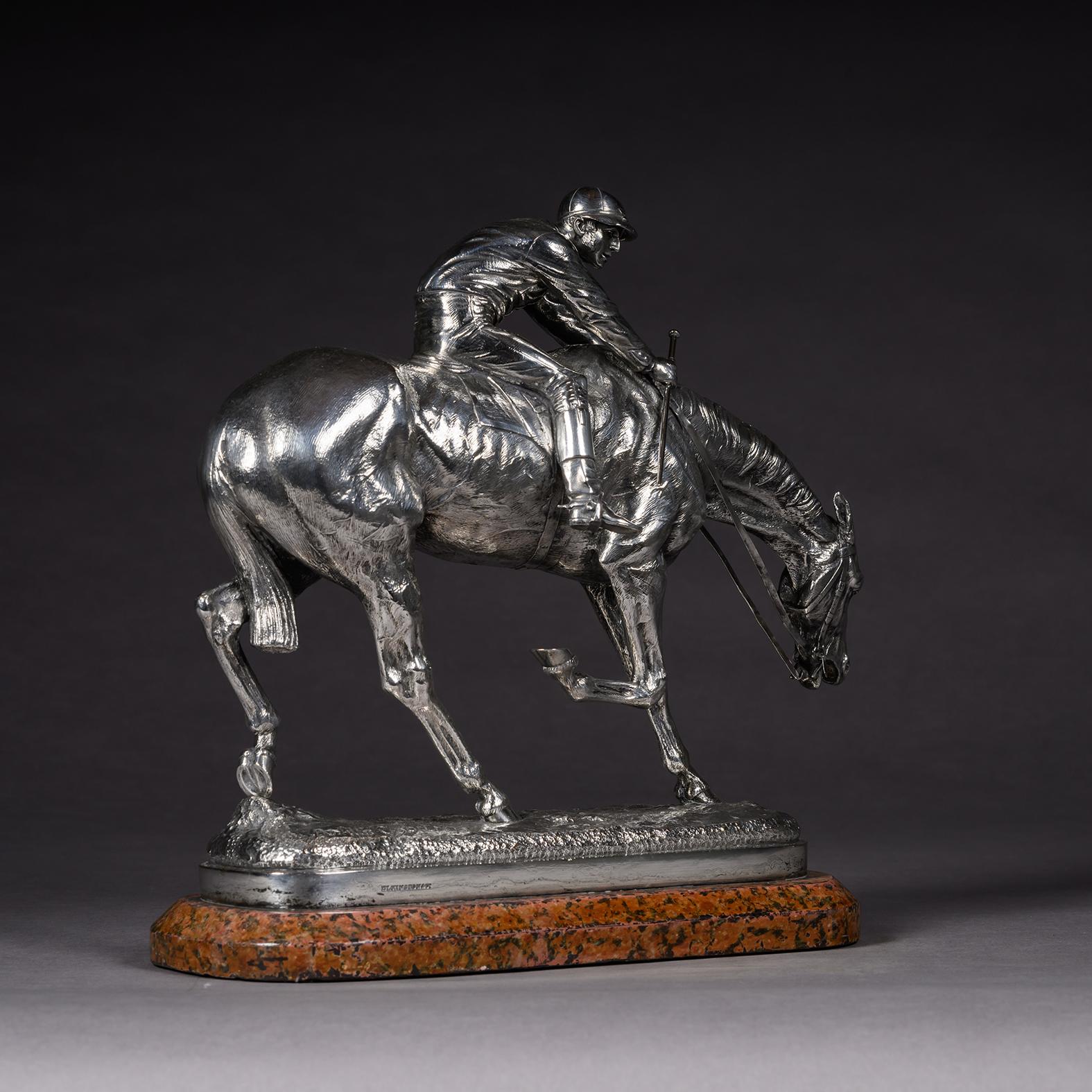 John Willis-Good,  ‘After The Race’, A Silvered Bronze Equestrian Group im Zustand „Gut“ im Angebot in Brighton, West Sussex
