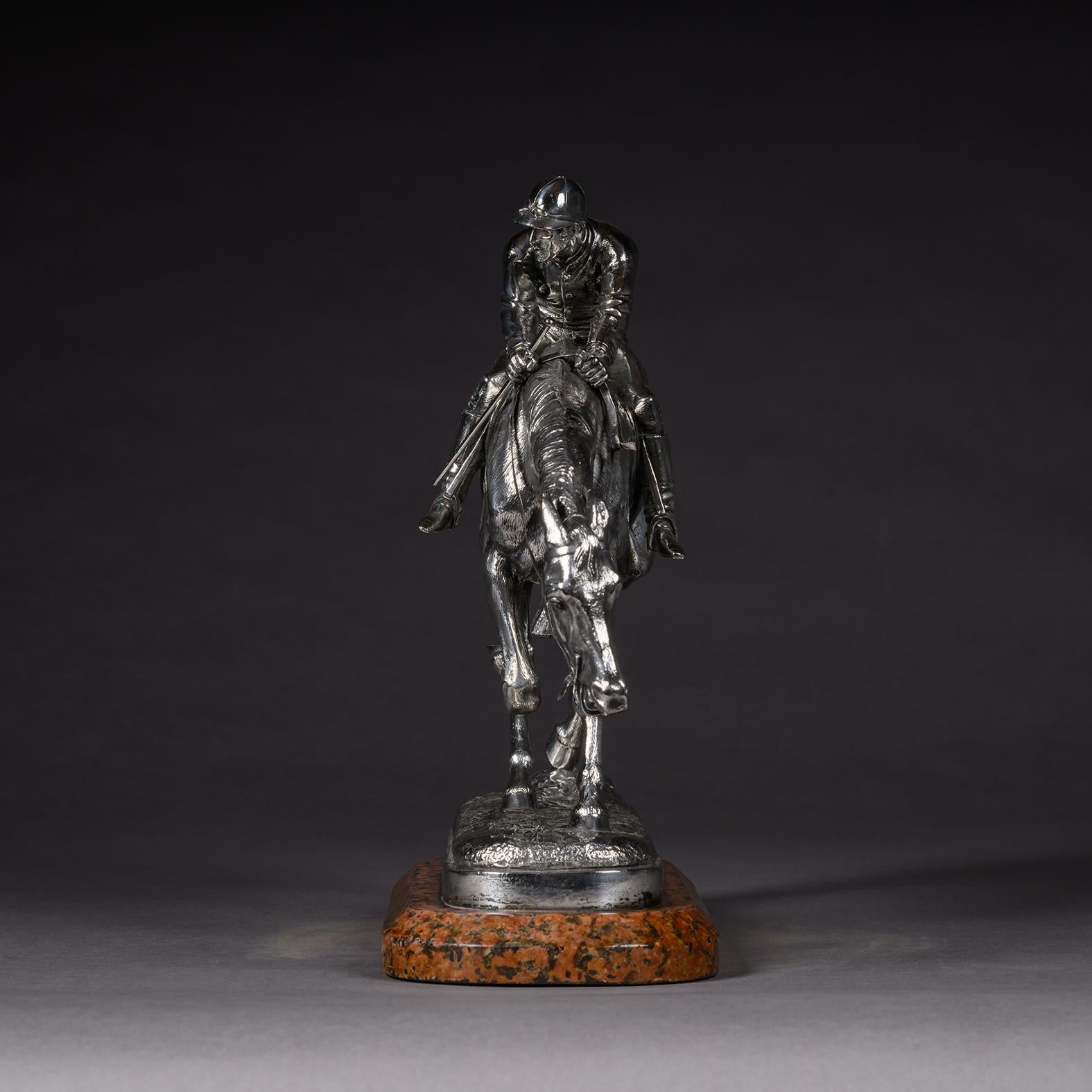 John Willis-Good,  ‘After The Race’, A Silvered Bronze Equestrian Group im Angebot 1