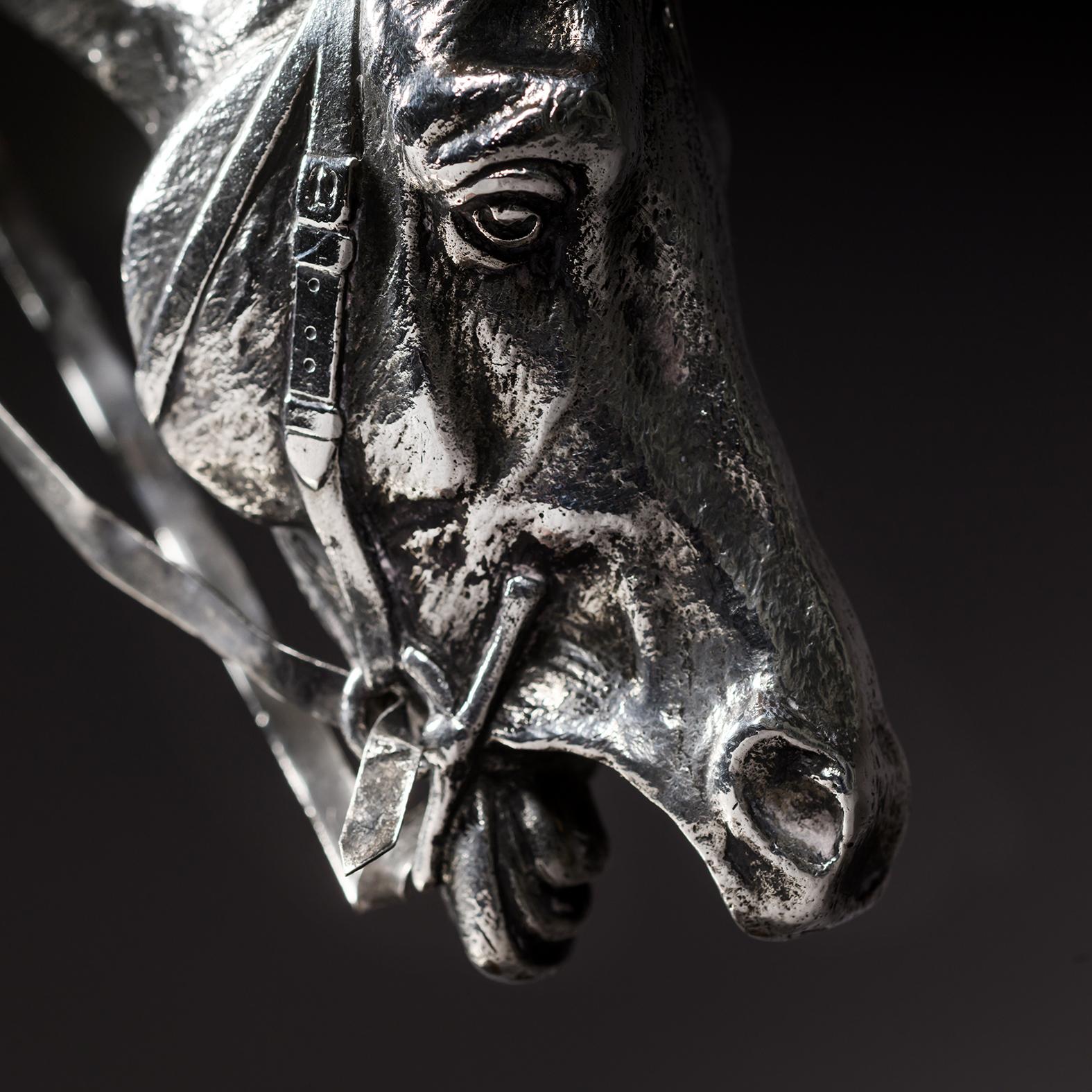 John Willis-Good,  ‘After The Race’, A Silvered Bronze Equestrian Group im Angebot 3