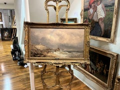 LARGE OIL PAINTING JOHN WILSON CARICHAEL 1799 -1868 OLD MASTER FINE 19th CENTURY