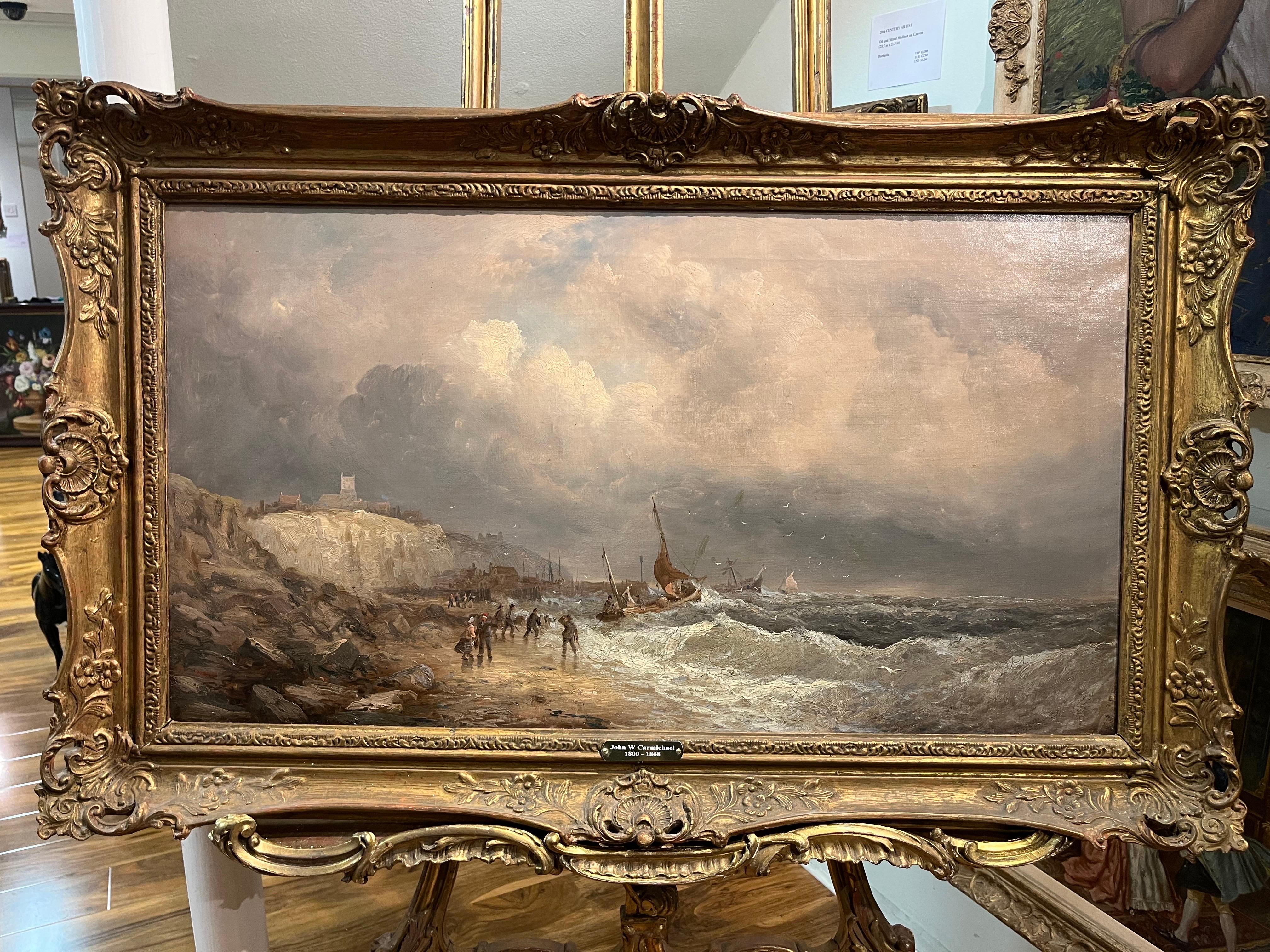 LARGE OIL PAINTING JOHN WILSON CARICHAEL 1799 -1868