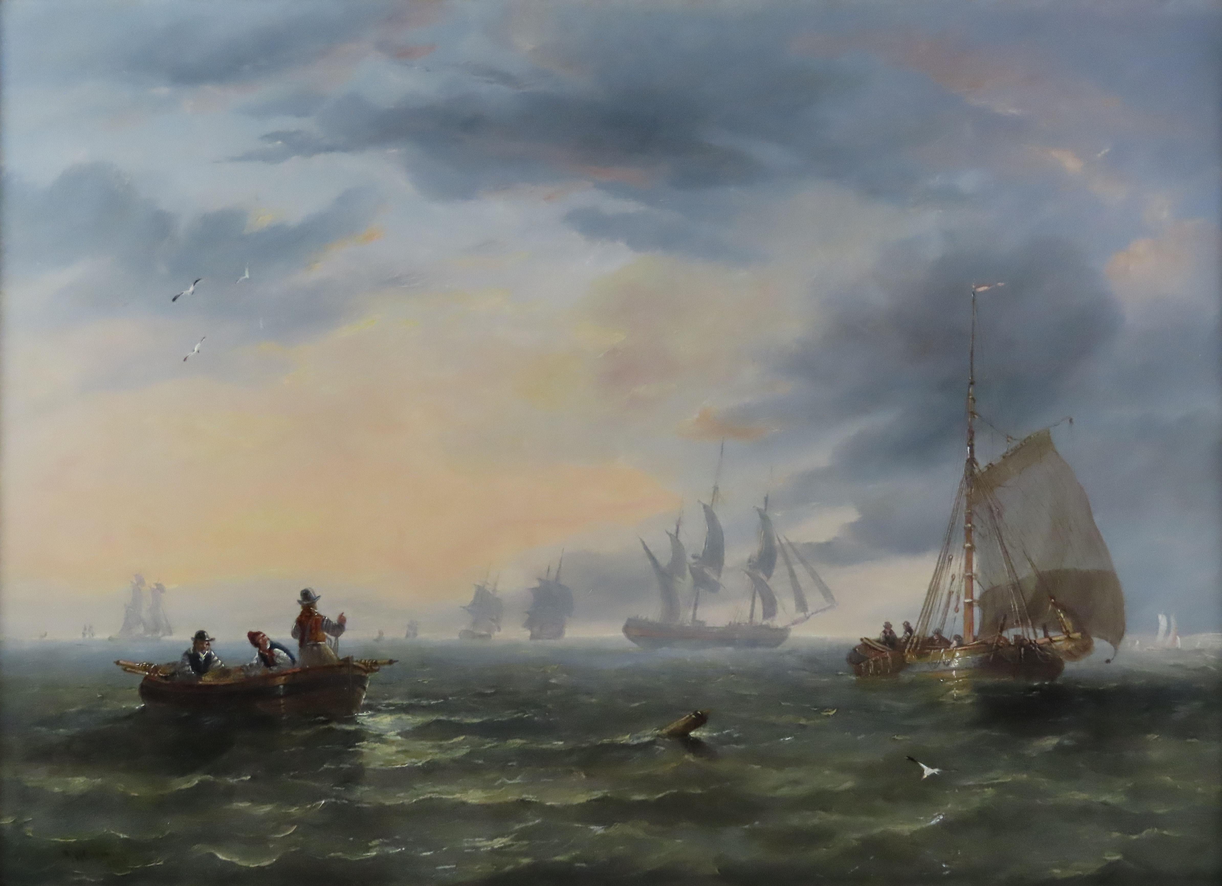 Original Öl auf Leinwand, John Wilson Carmichael, 