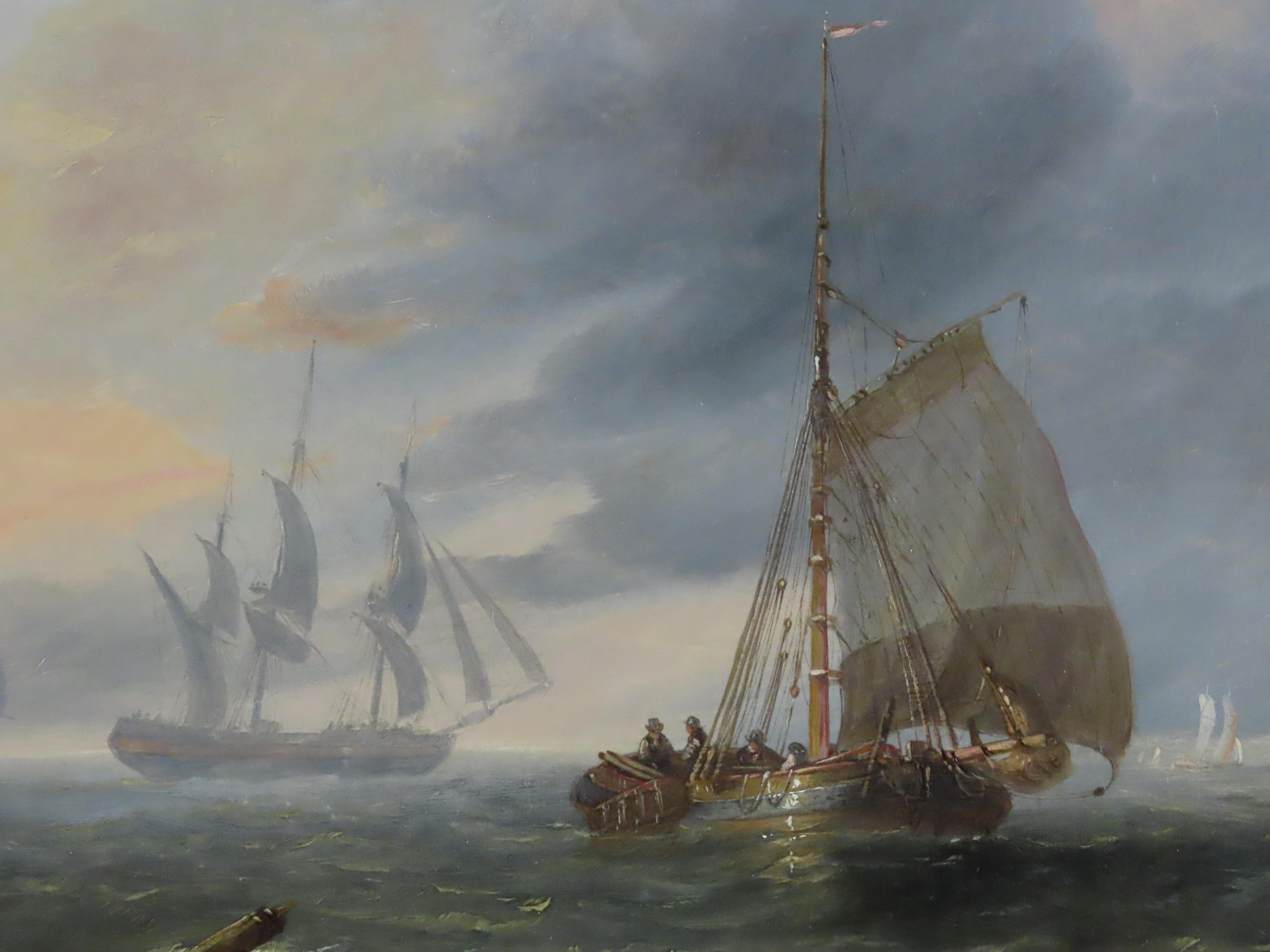 Original Öl auf Leinwand, John Wilson Carmichael, 