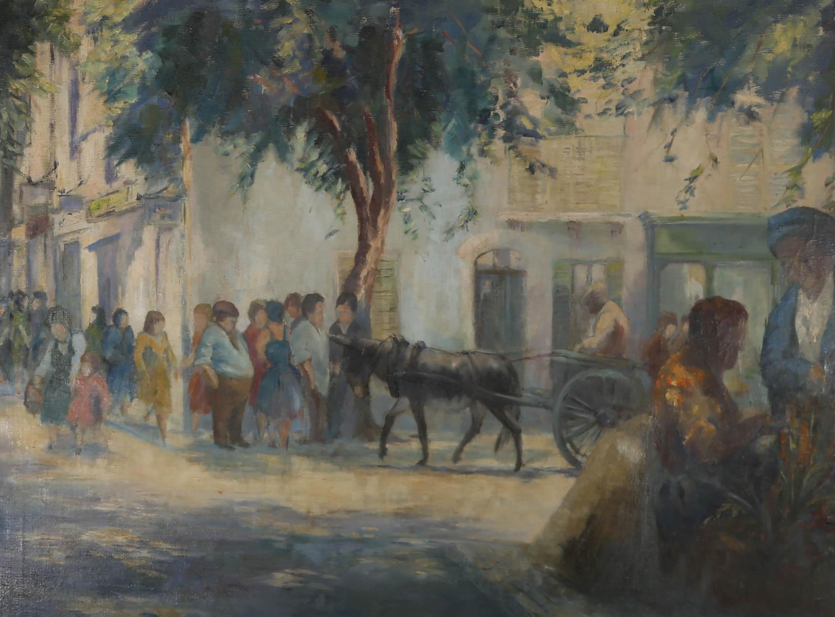 John Wiltshire - Olio della metà del XX secolo con cornice, Domenica di sole 1