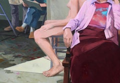 In The Studio - November 1977, Photorealist Oil Painting by John Winslow