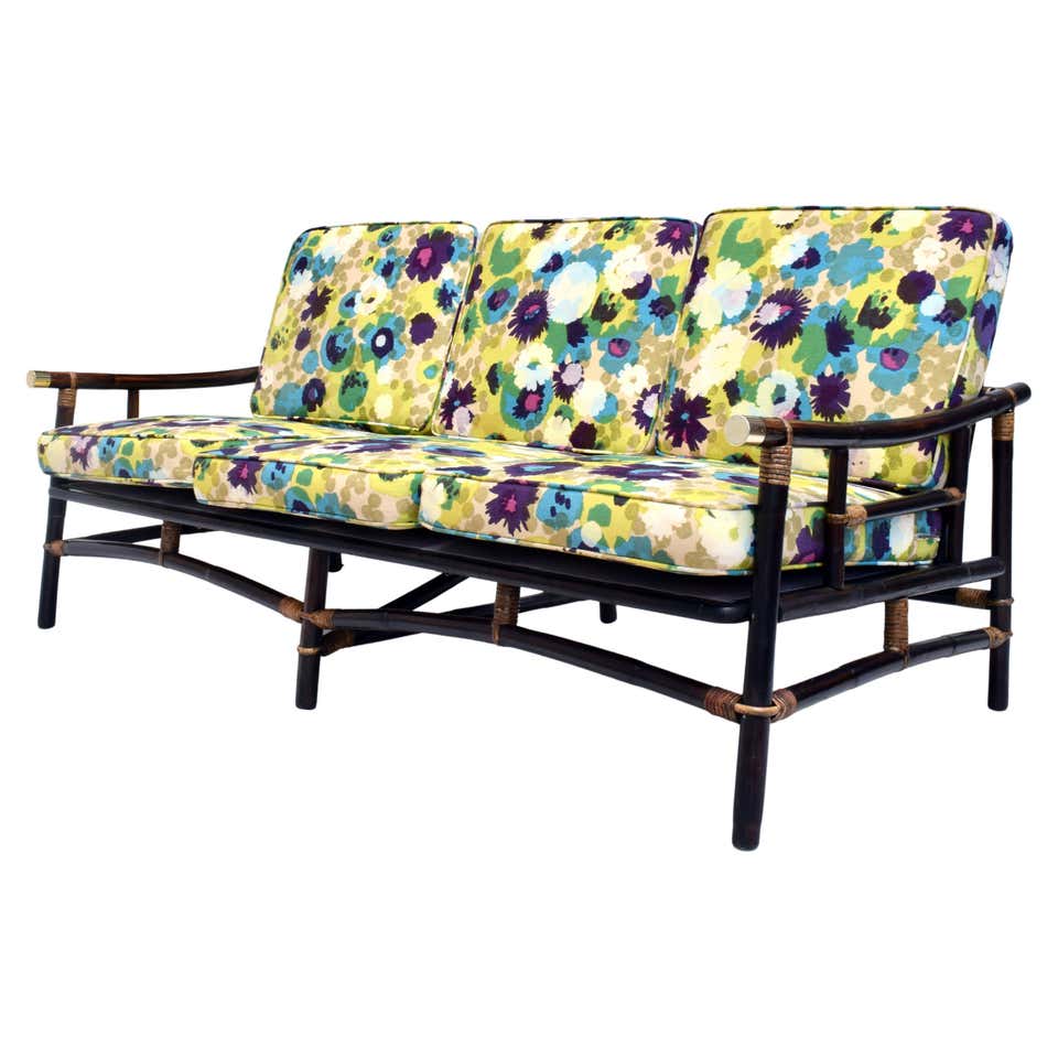 Ficks Reed Rattan Sofa For Sale at 1stDibs | vintage rattan furniture ...