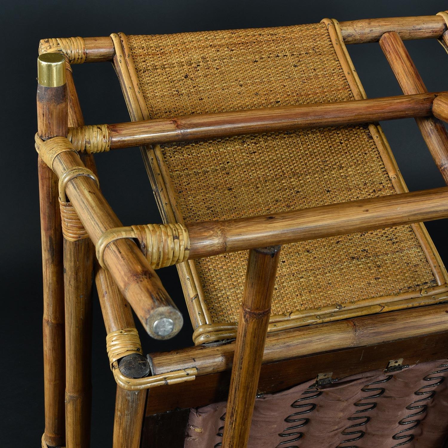 John Wisner for Ficks Reed Far Horizons Collection Bamboo Rattan Sofa Couch 11