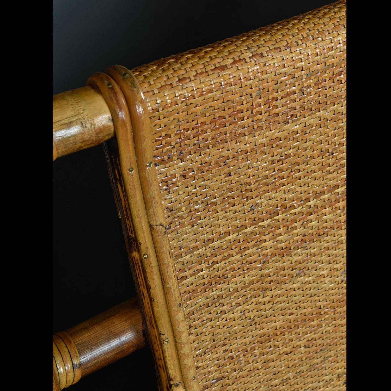 John Wisner for Ficks Reed Far Horizons Collection Bamboo Rattan Sofa Couch 5
