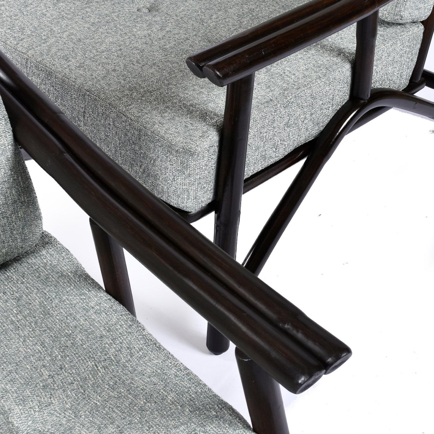 John Wisner for Ficks Reed Far Horizons Chaises longues en rotin avec tables d'extrémité en vente 4