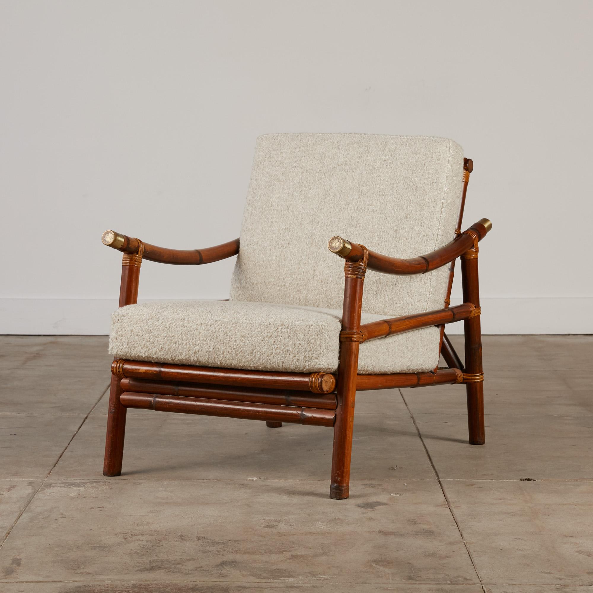John Wisner for Ficks Reed Lounge Chair and Ottoman In Good Condition In Los Angeles, CA