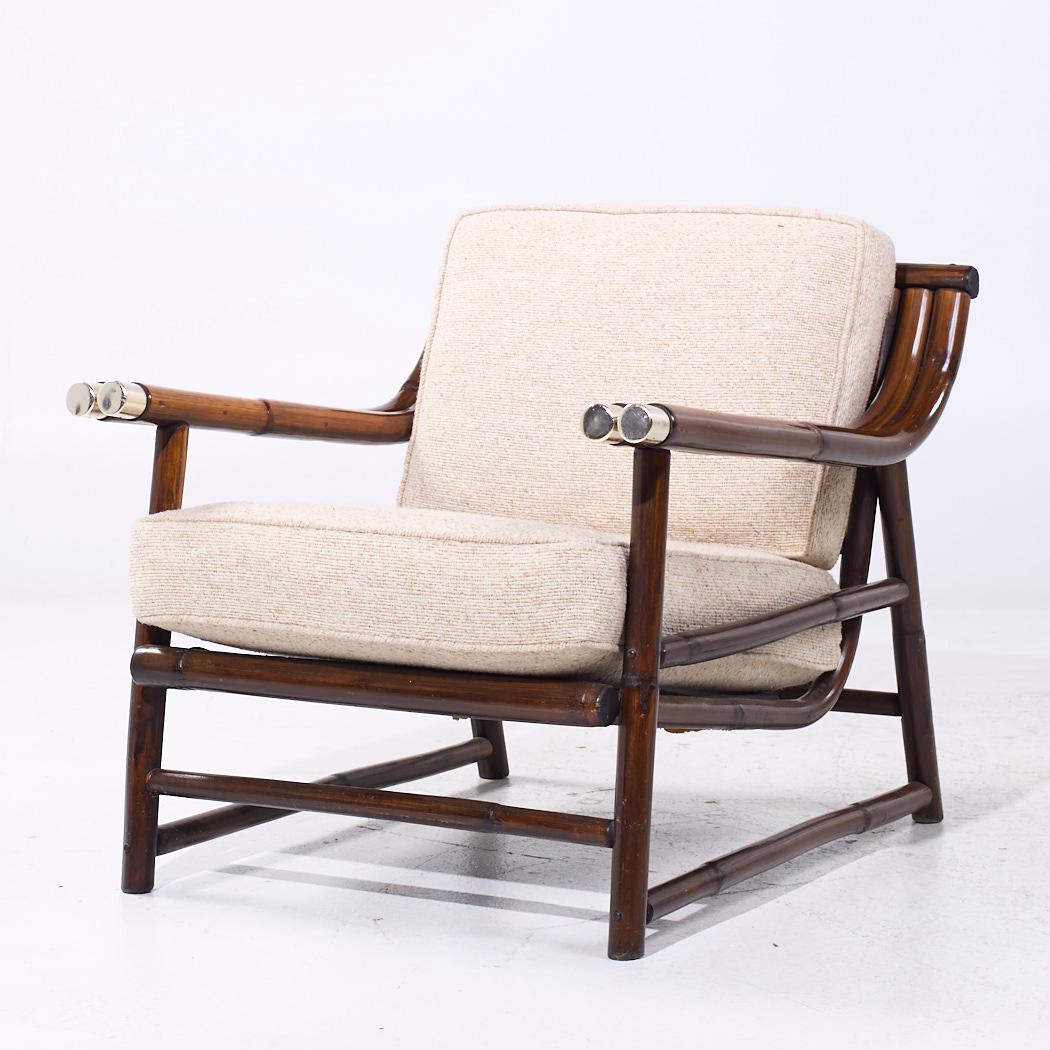 Mid-Century Modern John Wisner for Ficks Reed Mid Century Bamboo Lounge Chair For Sale