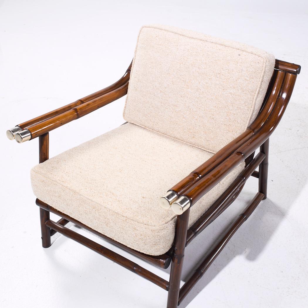 John Wisner for Ficks Reed Mid Century Bamboo Lounge Chair For Sale 2