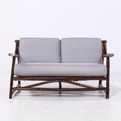 John Wisner for Ficks Reed Mid Century Settee Loveseat Sofa en bambou