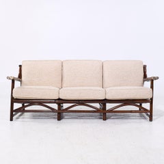 John Wisner for Ficks Reed Mid Century Bamboo Sofa