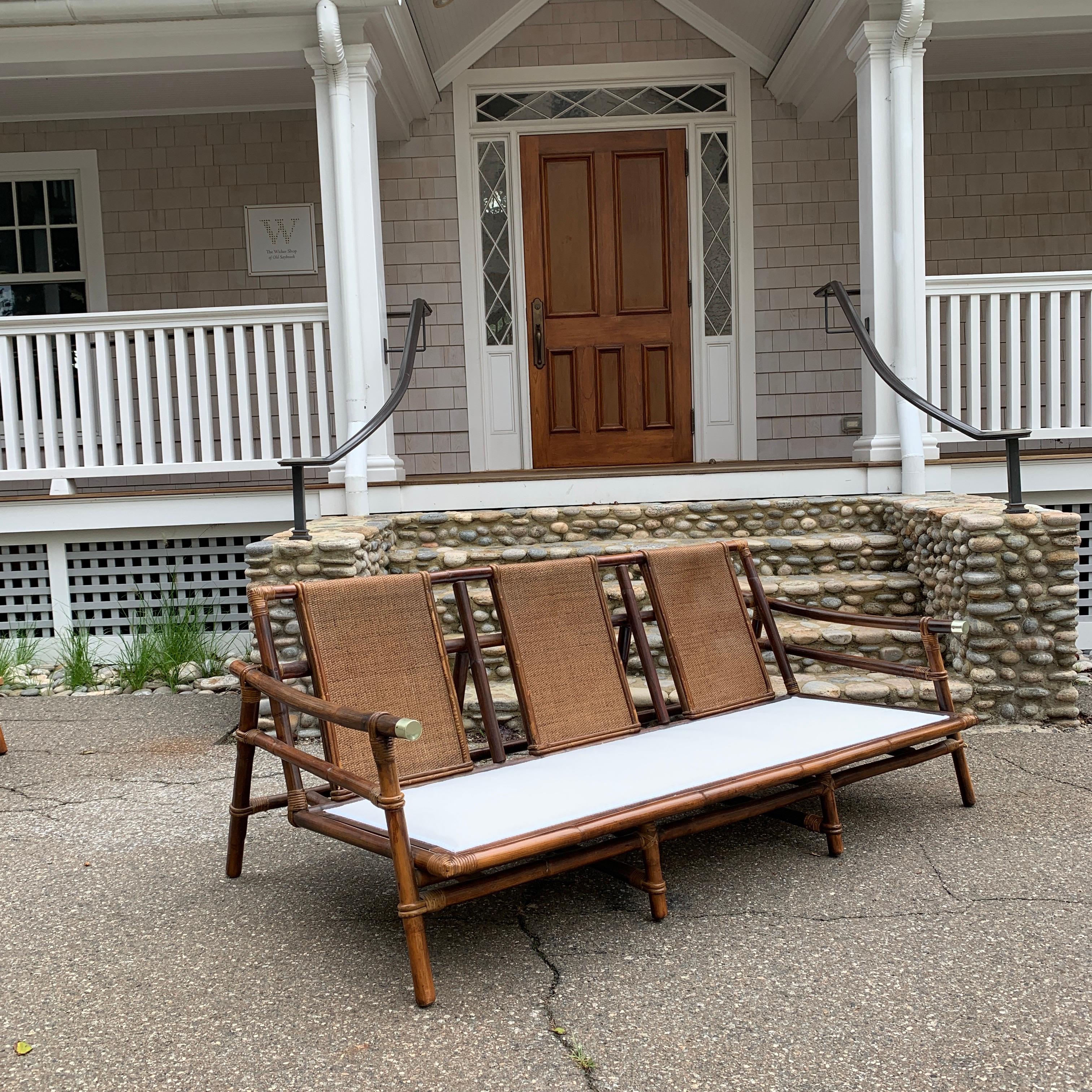 Raffia John Wisner for Ficks Reed Midcentury Rattan Seating