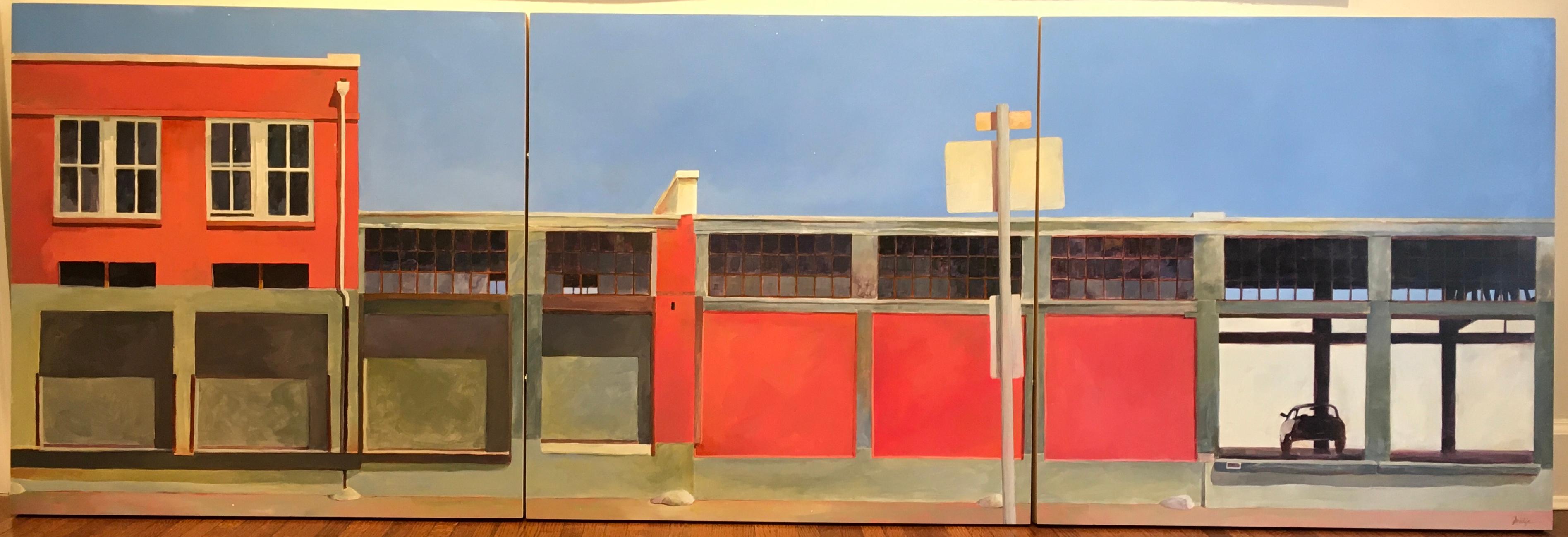 'Untitled Triptych' by John Wolfe, Acrylic on Panel Painting