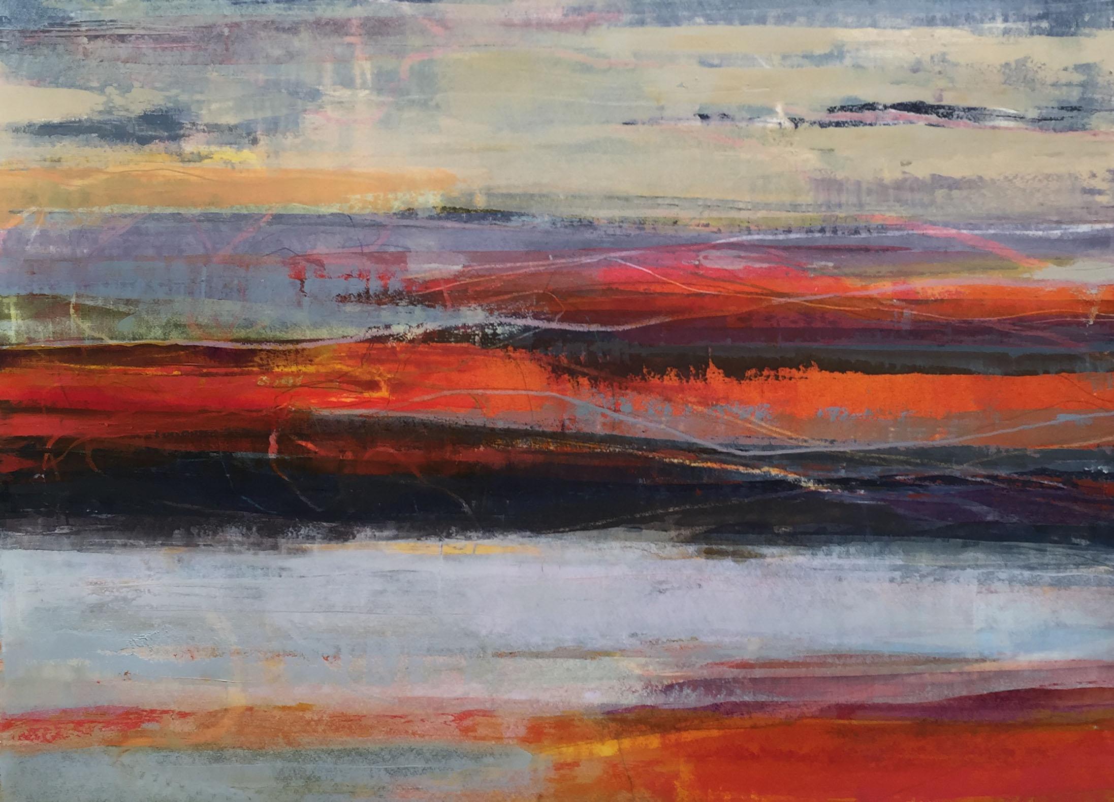 John Wood Abstract Painting - Evening's Shore