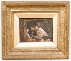 John Wood - Framed 19th Century Oil, Village Gossips
