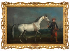 El caballo árabe de los hombros ensangrentados Óleo sobre lienzo Siglo XVIII