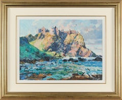 Medieval Castle on a Cliff by the Sea on North Coast of Ireland by Irish Artist