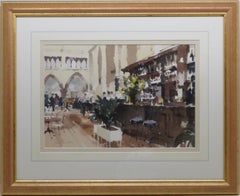 Originale scena di John Cafe, acquerello impressionista di John Yardley (1933).