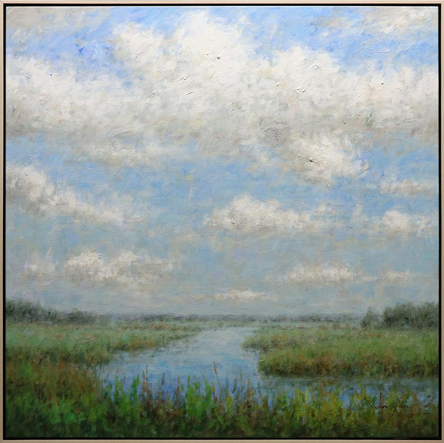 John Young Landscape Painting - Cool Marshes