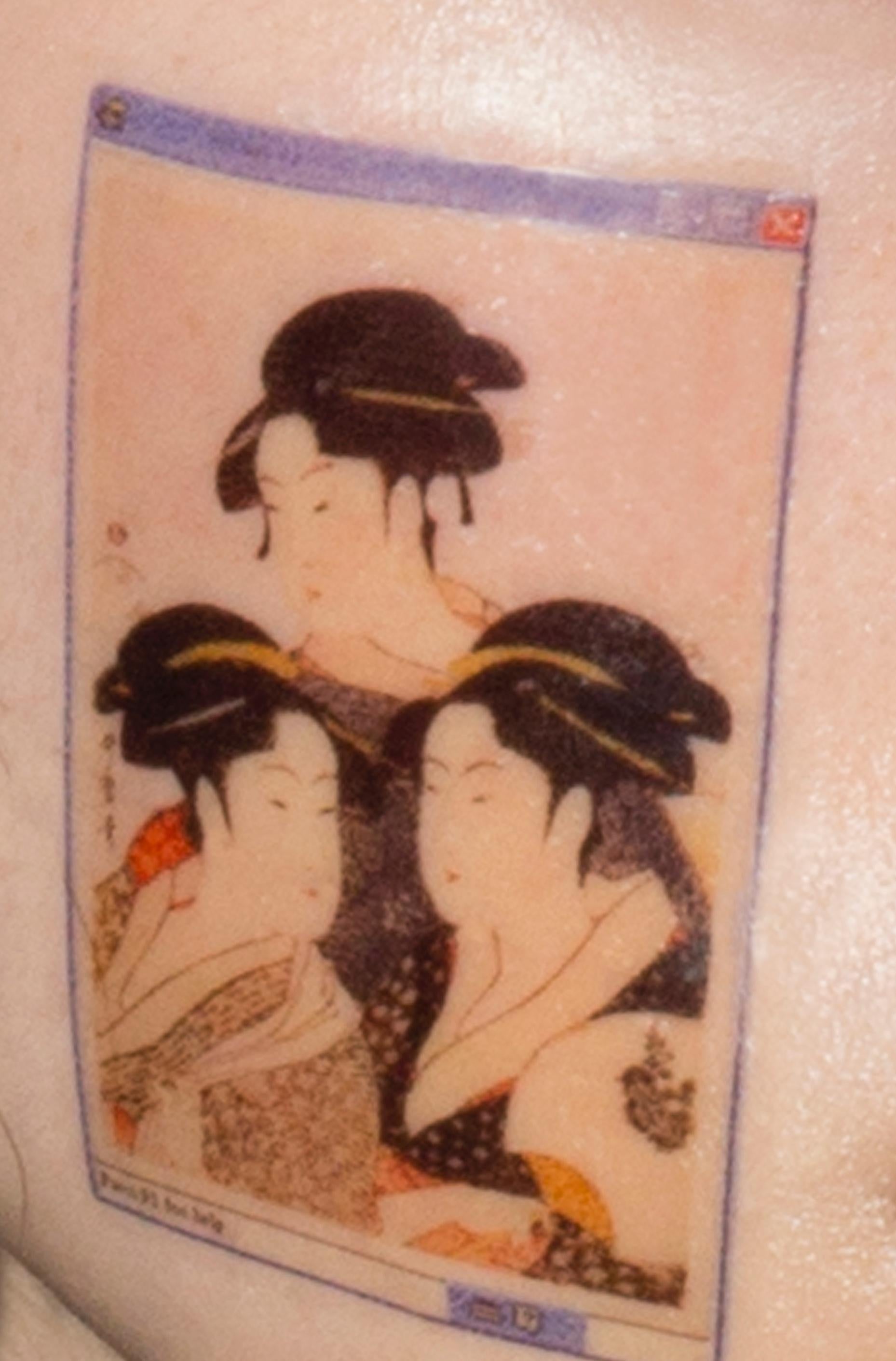 Ukiyo-e 2 John Yuyi, tatouage temporaire, médias sociaux, photographie, corps, art en vente 2