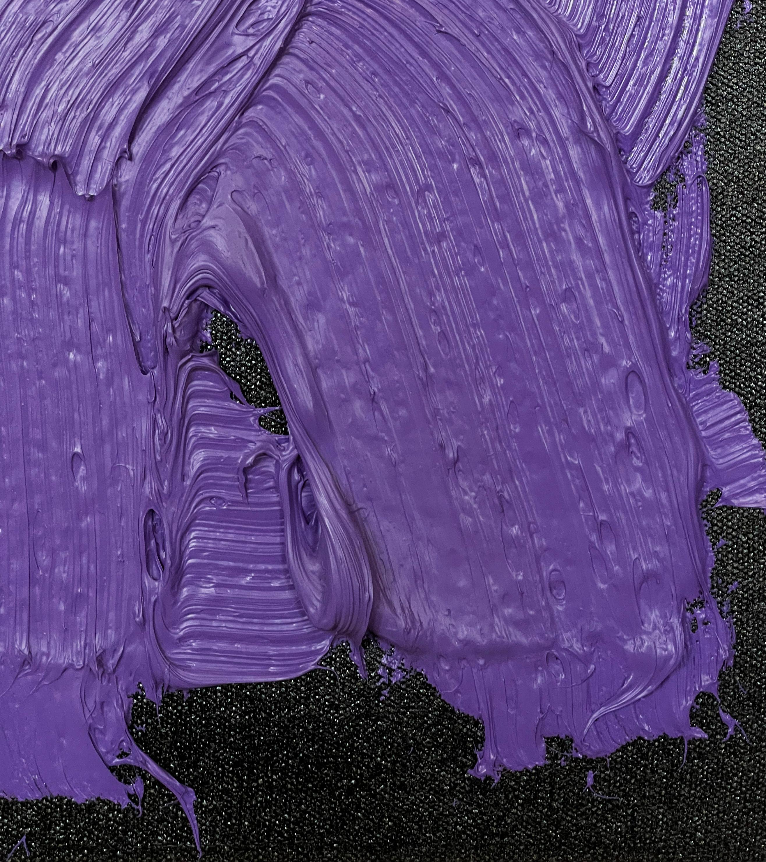 Hysterical Phantasy, purple black abstract For Sale 1