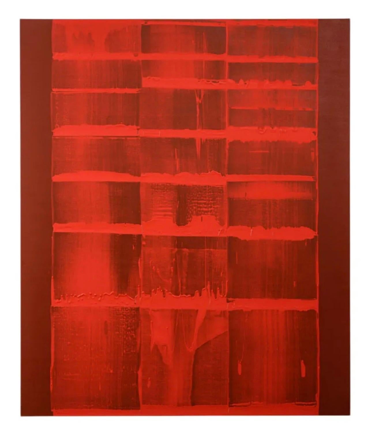 John Zinsser
(Amerikaner, geb. 1961)
Eiserne Stadt, 1997
Öl auf Leinwand
signiert John Zinsser, betitelt und datiert (verso)
72 x 60 Zoll

In leuchtenden, kräftigen Rottönen gehalten.

Der amerikanische Künstler John Zinsser wurde 1961 in New York