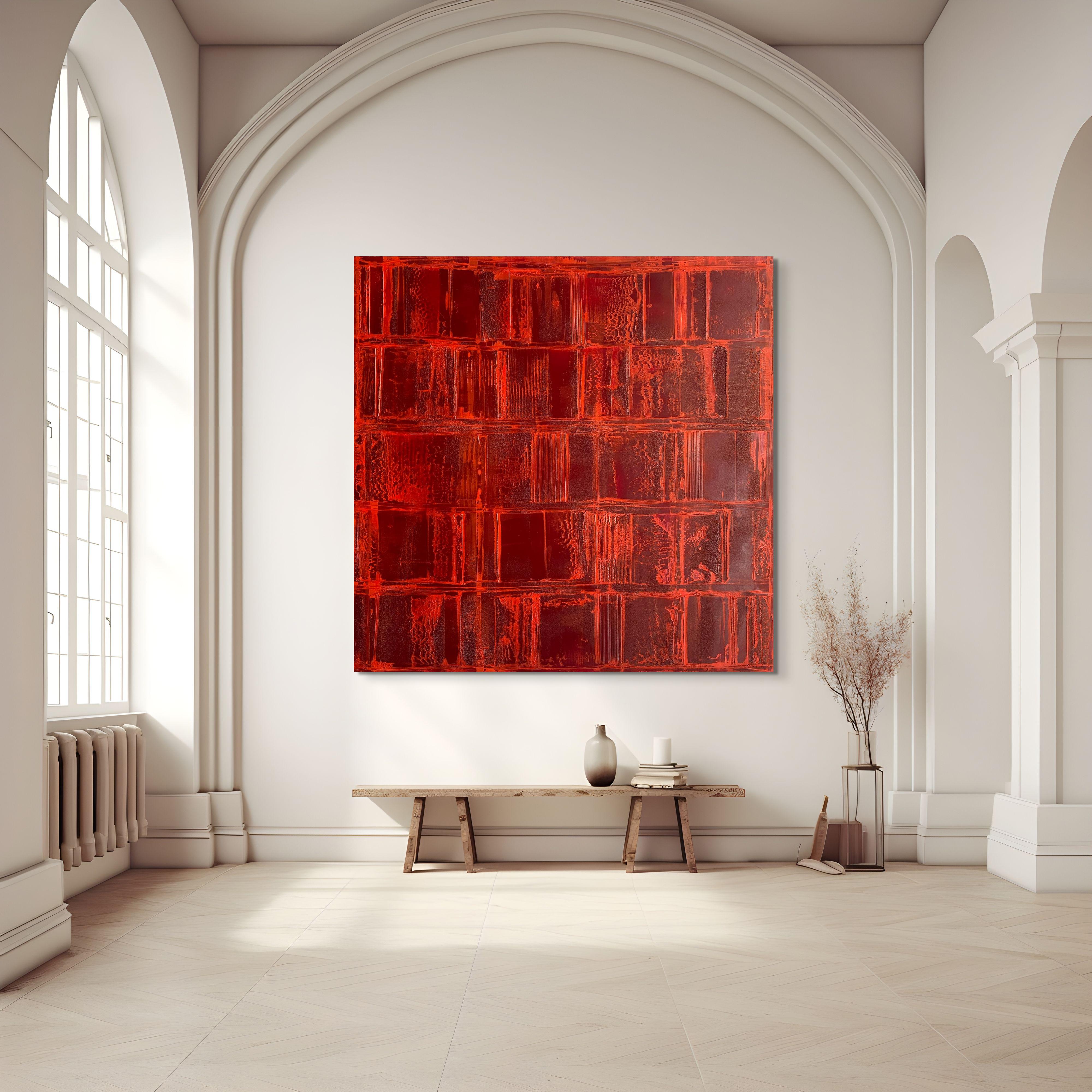Passionswand I, Rot – Painting von John Zinsser