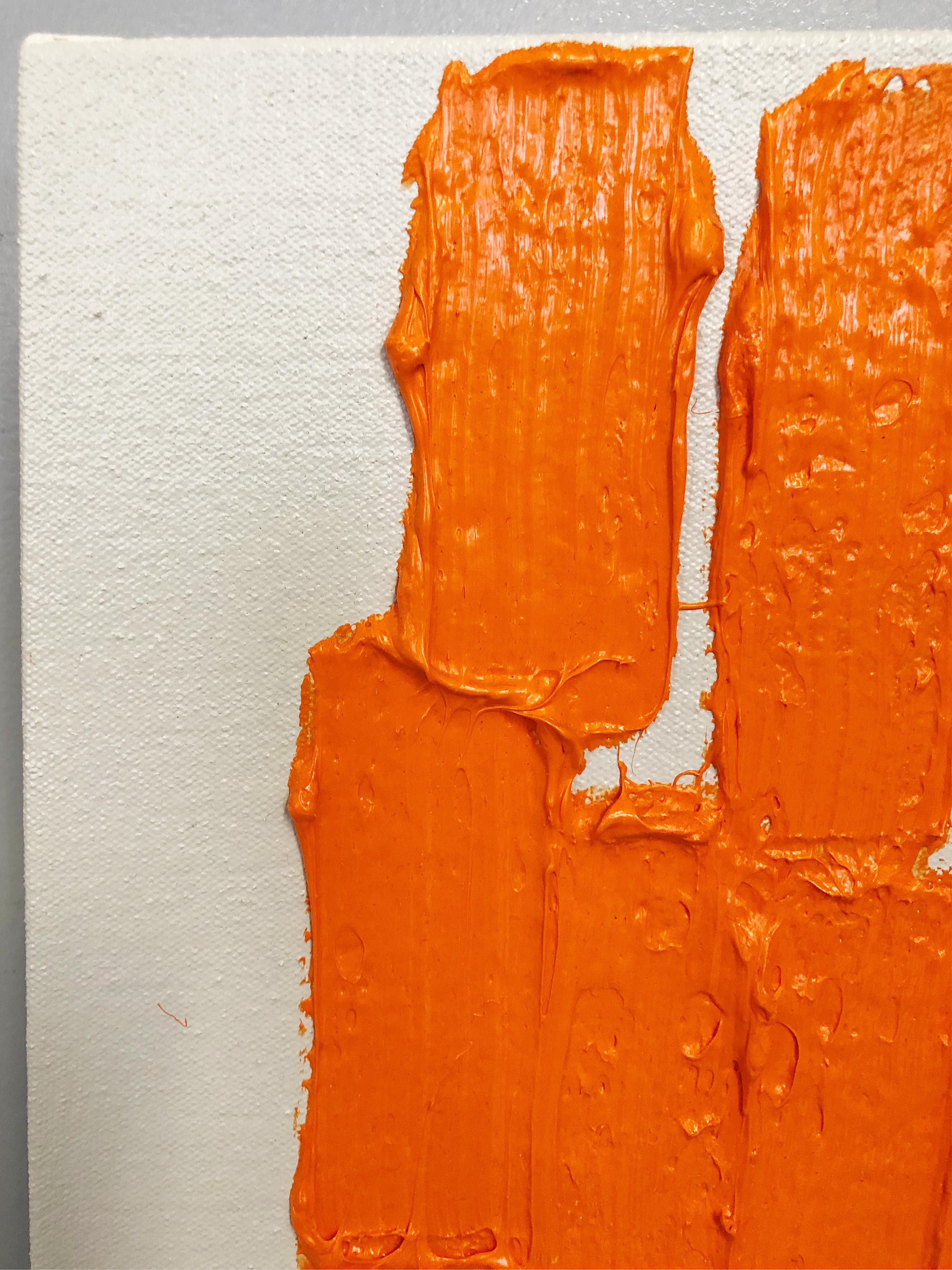 Visible Things, abstraction in Orange - Painting by John Zinsser